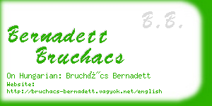 bernadett bruchacs business card